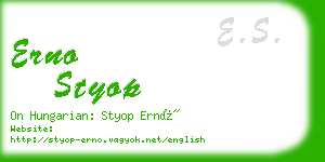 erno styop business card